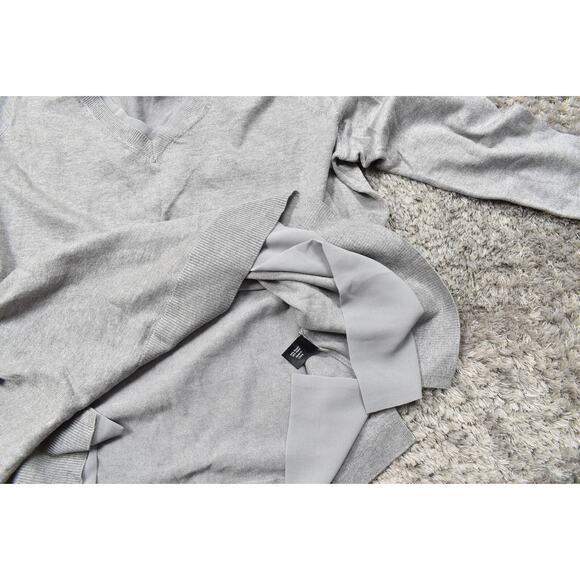 Lane Bryant Gray Pullover Sweater Plus Size 22/24 V Neck Long Sleeve Soft - Picture 8 of 8